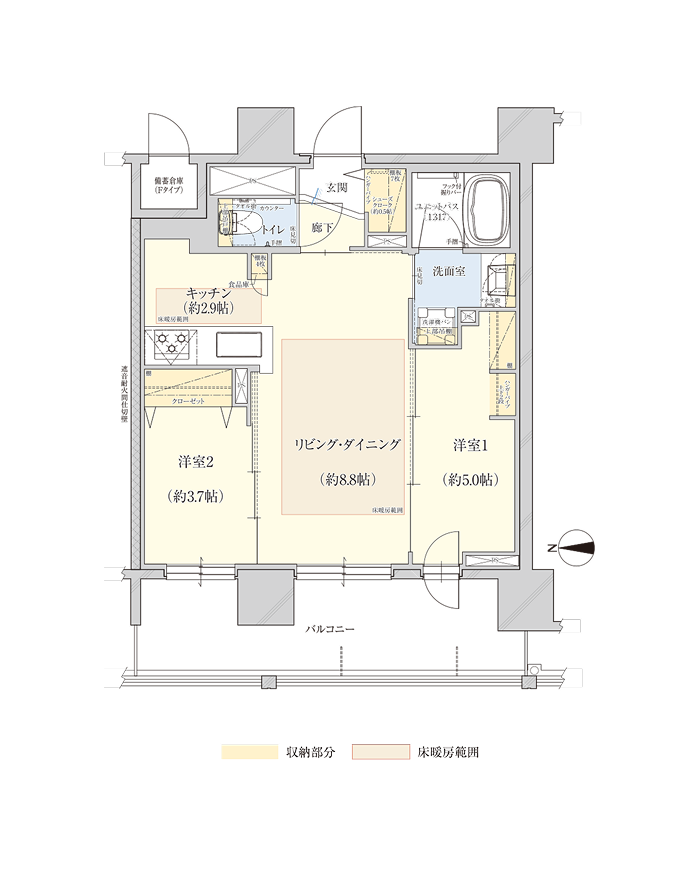 Fタイプ間取り